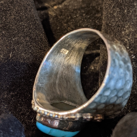 AZ Mohave Turquoise .925 Silver Ring size 9 - Picture 6 of 7